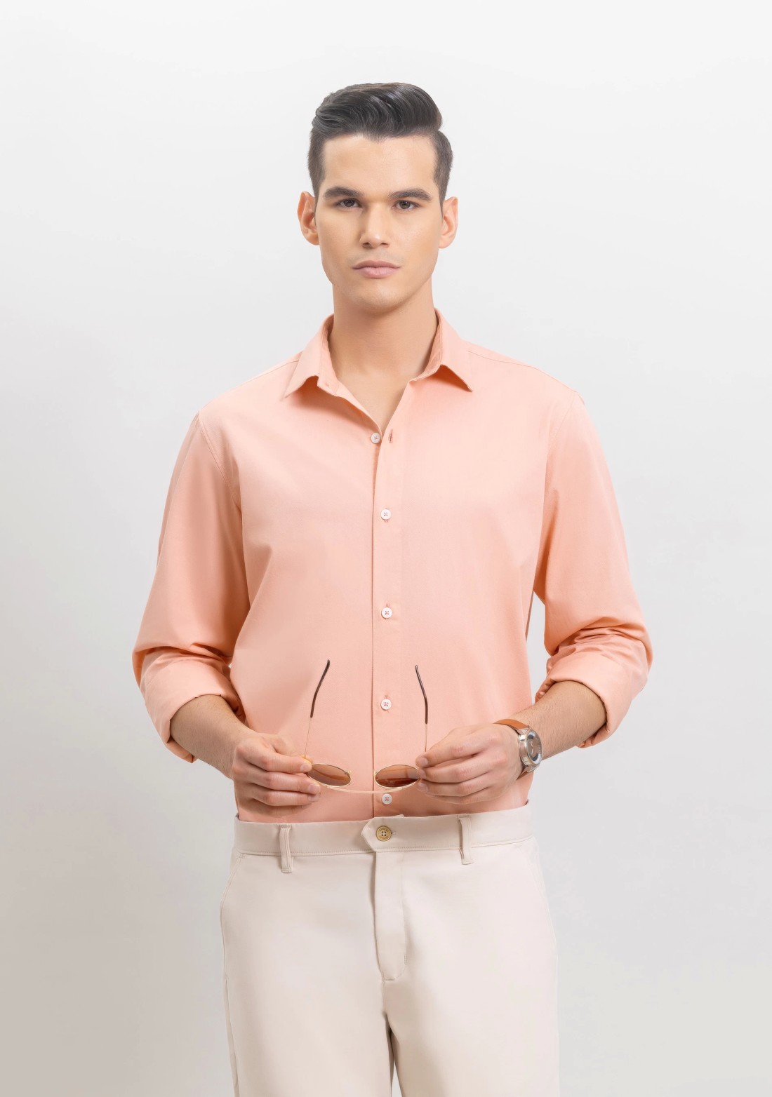 Peach dress shirt on sale