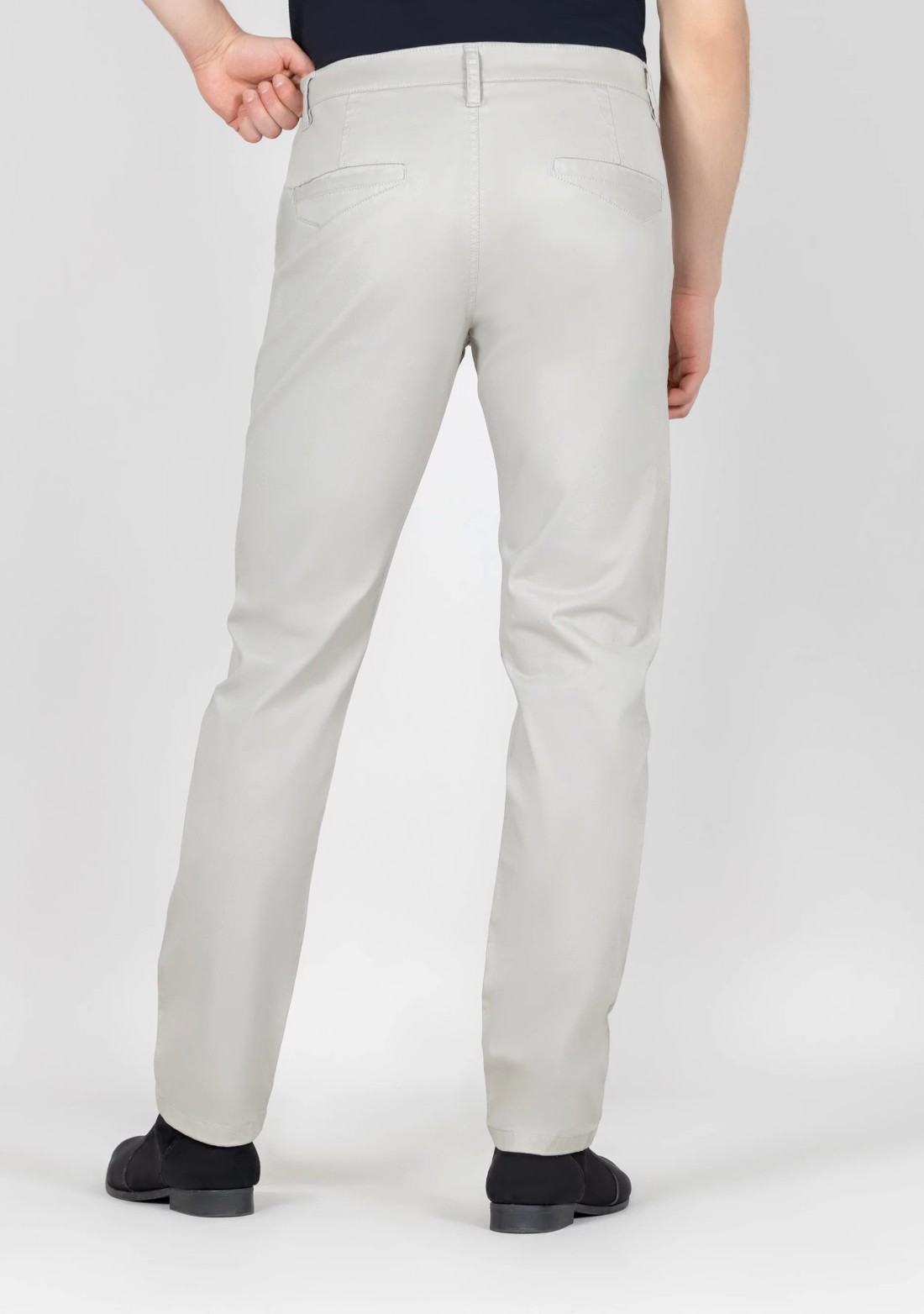 Light Grey Slim Fit Men’s Casual Trousers