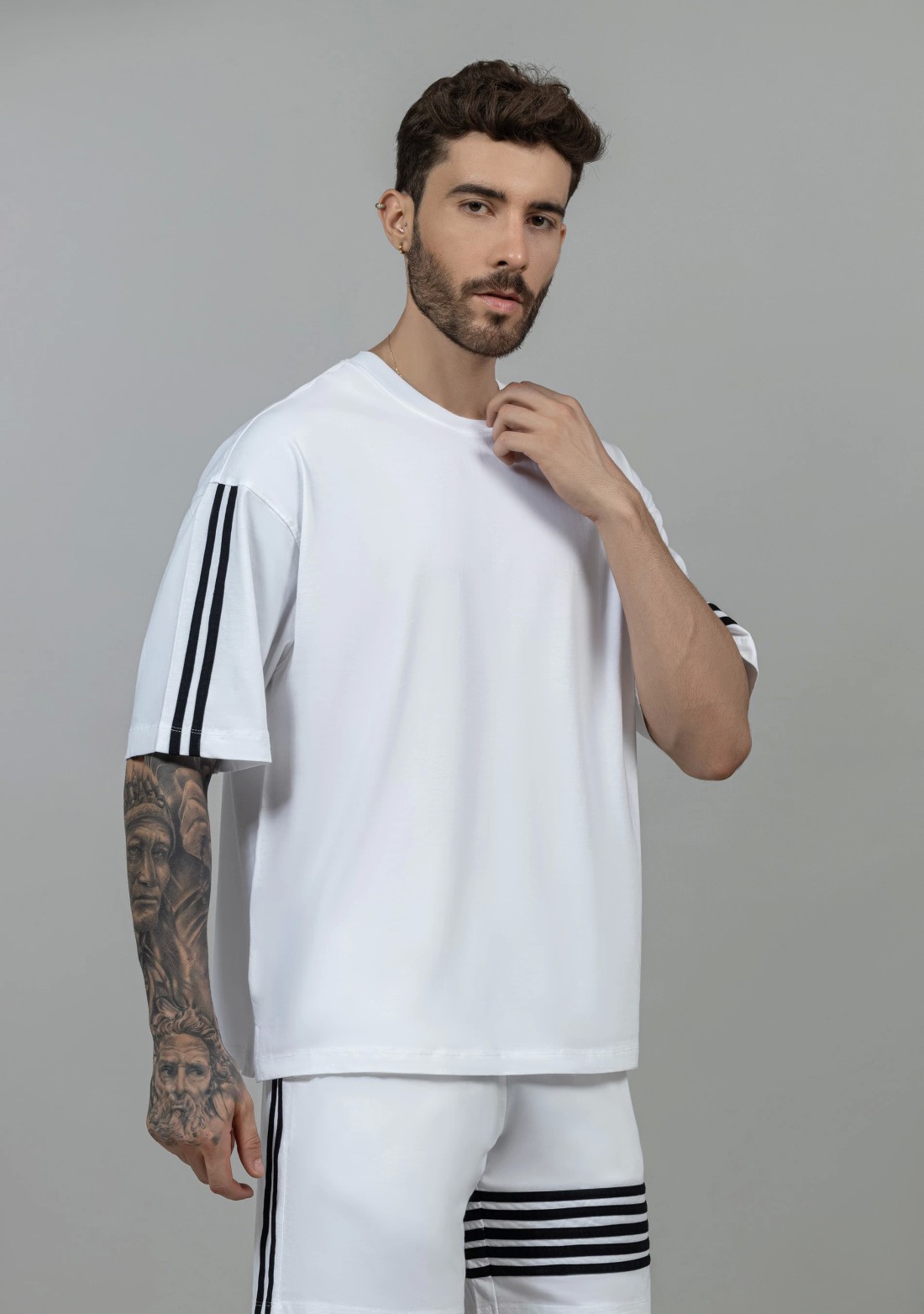 White Regular Fit Men's Half Sleeves T-shirt