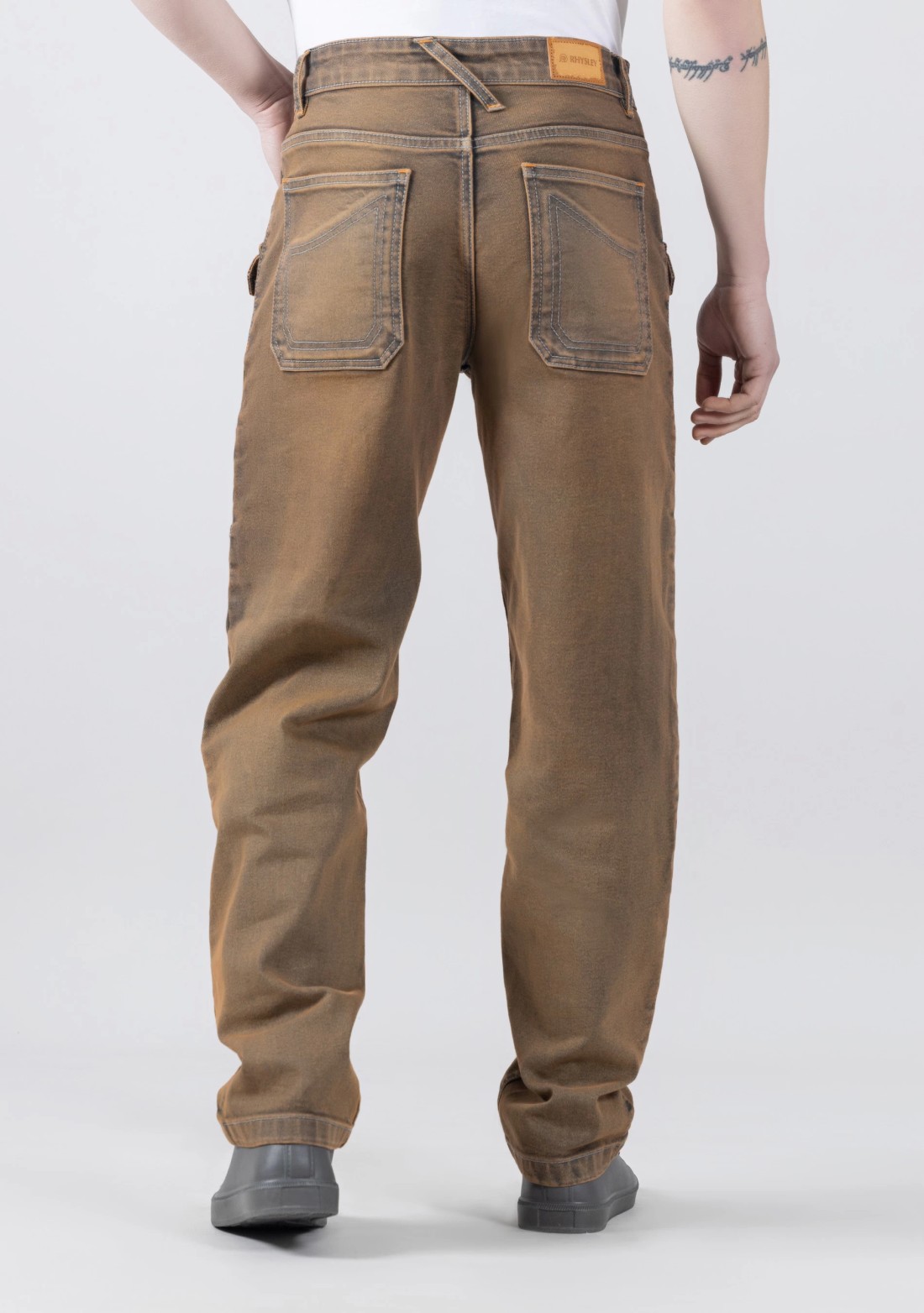 Rust Straight Fit Men's Utility Jeans