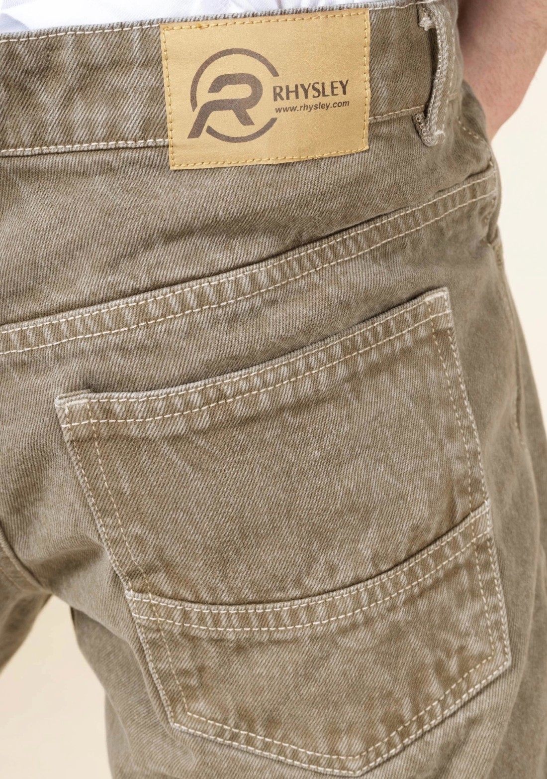 Rhysley Brown Wide Leg Men's Jeans