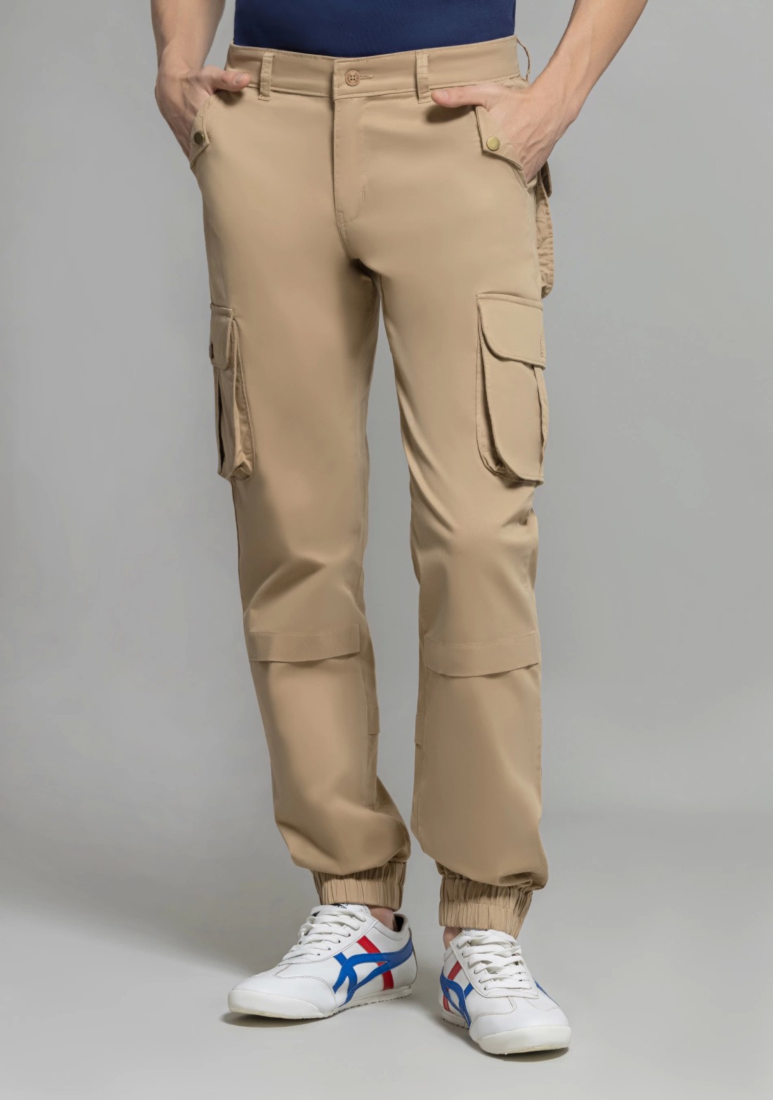 Camel Regular Fit Men's Cargo Trousers