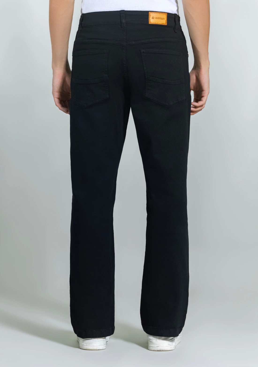 Black Straight Relaxed Fit Men's Jeans