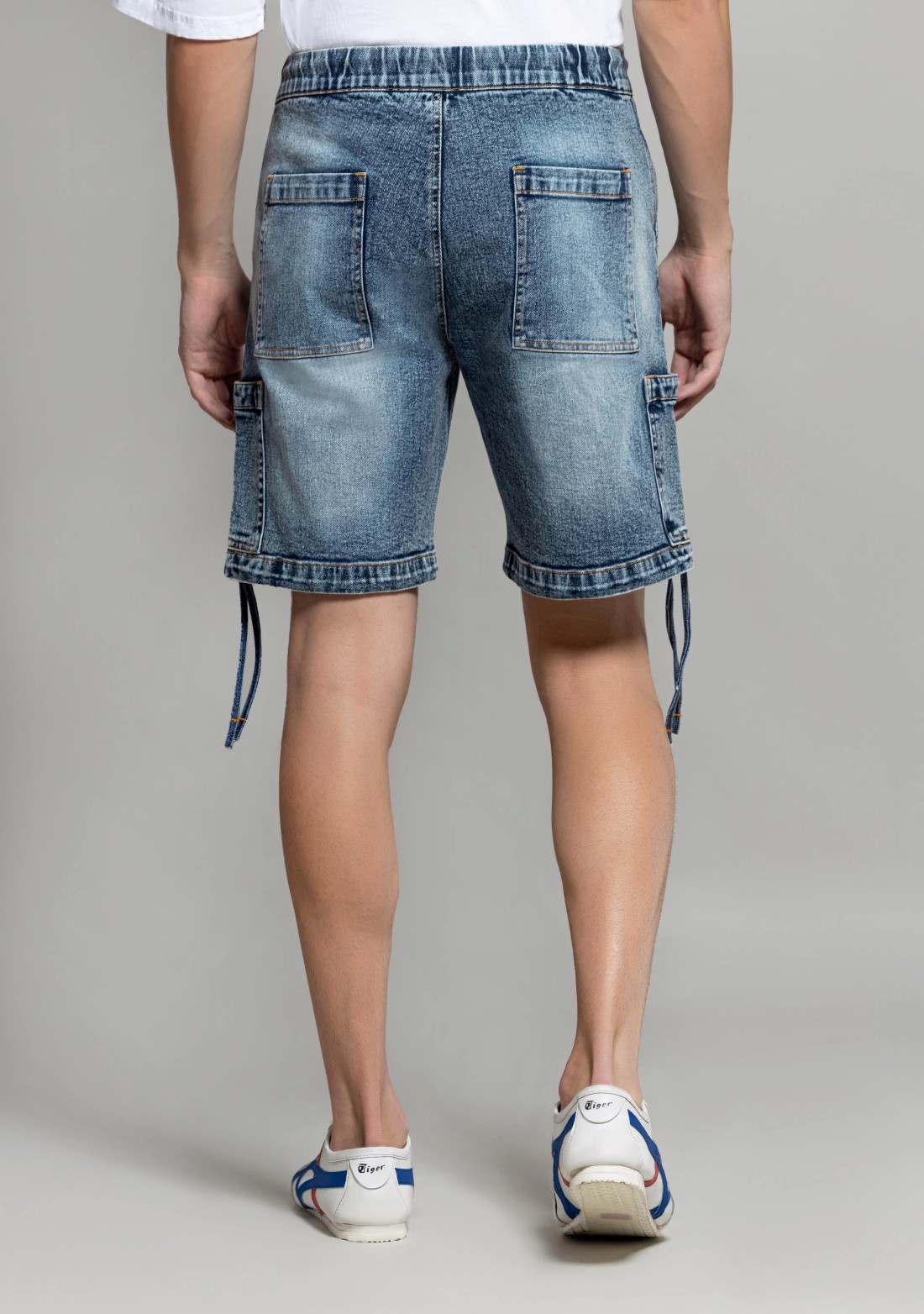 Blue Regular Fit Men's Denim Fashion Shorts