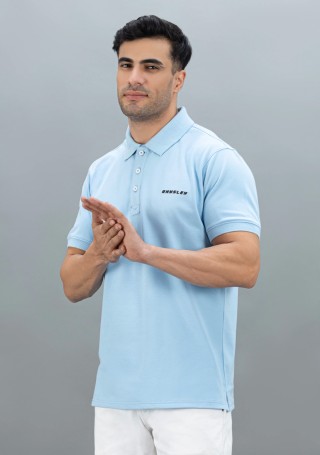 Powder blue Regular Fit Rhysley Men's Polo T-Shirt