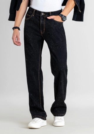 Black Wide Leg Style Men's Fashion Jeans