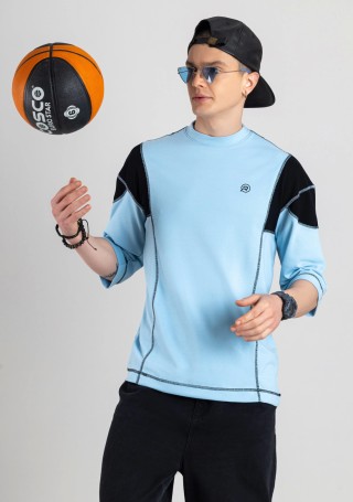 Powder Blue Oversized T-shirt for Men