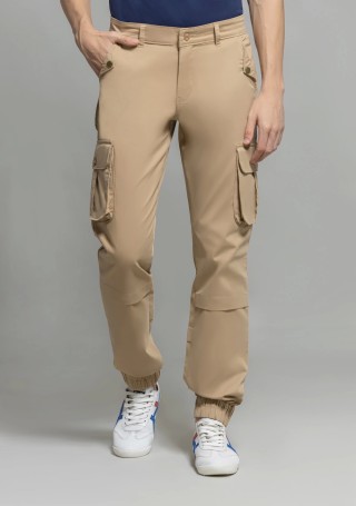 Camel Regular Fit Men's Cargo Trousers