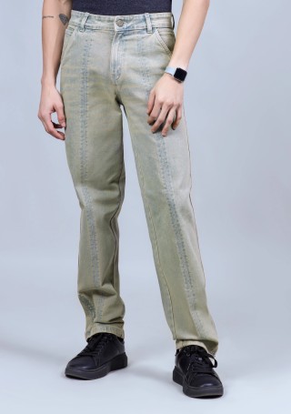 Peach Blue Straight Fit Men's Jeans