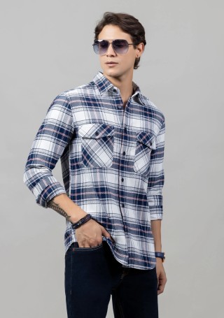 Multi Colour Slim Fit Cotton Men's Check Shirt