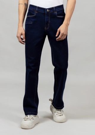 Blue Straight Fit Men