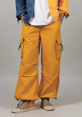 Tangerine Loose Baggy Men’s Cotton Parachute Trousers