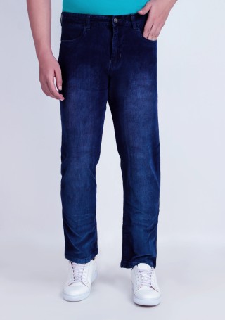 Indigo Blue Straight Fit Corduroy Men