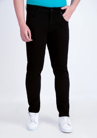 Jet Black Slim Fit Men
